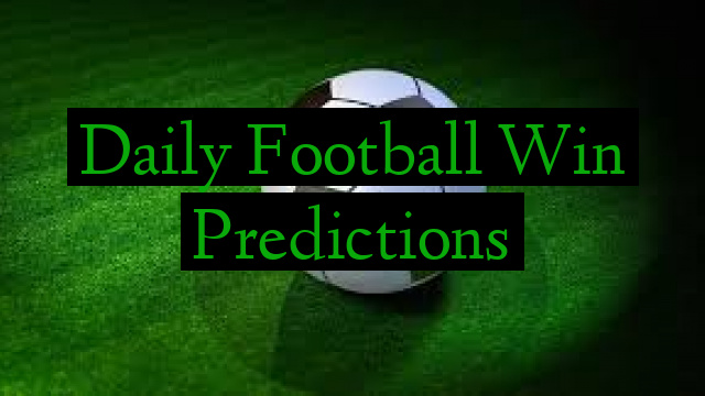 Daily Football Win Predictions